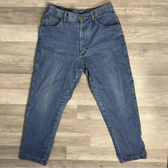 33.5 Waist Vintage Womens Flannel Lined Jeans Lakin and Mckey Winter Gropcore - Picture 2 of 8